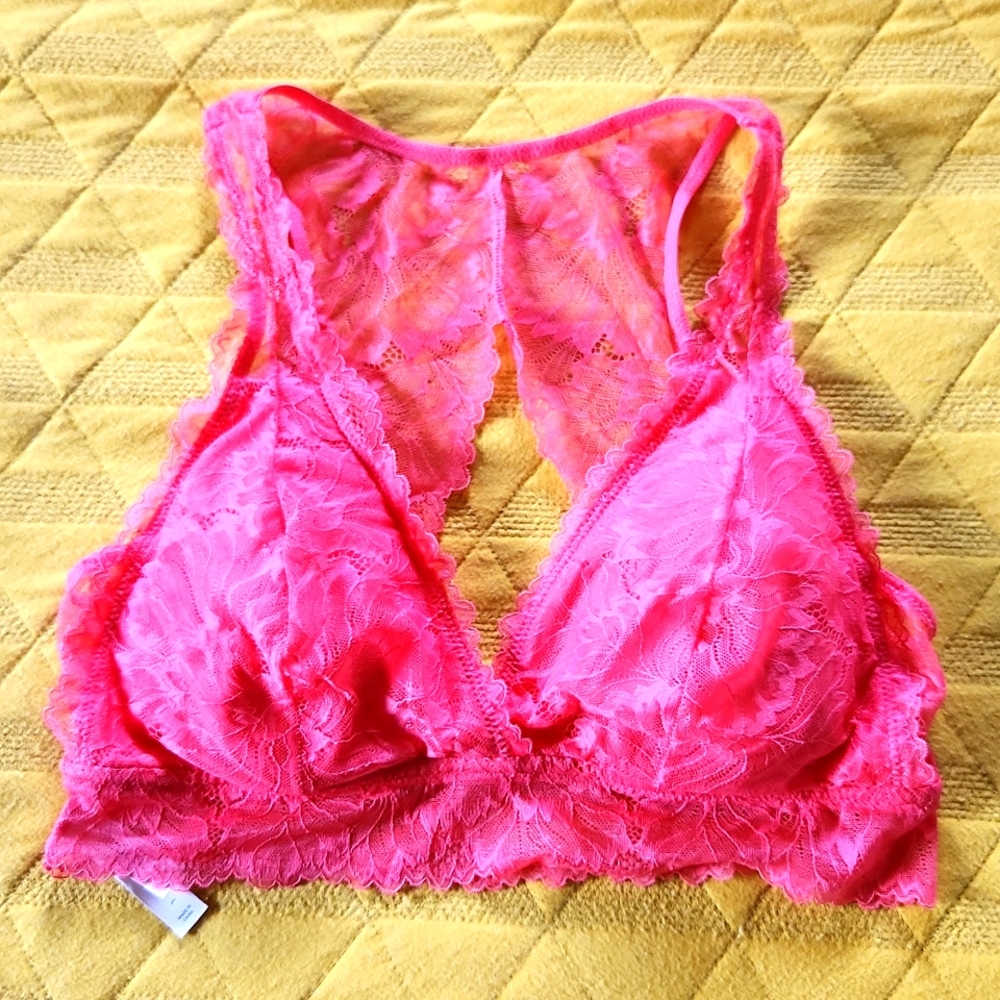Lace Hot Pink Bra Auden Large